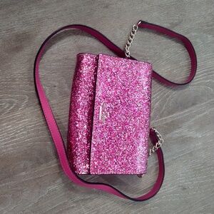Kate Spade fuschia glitter bag purse crossbody